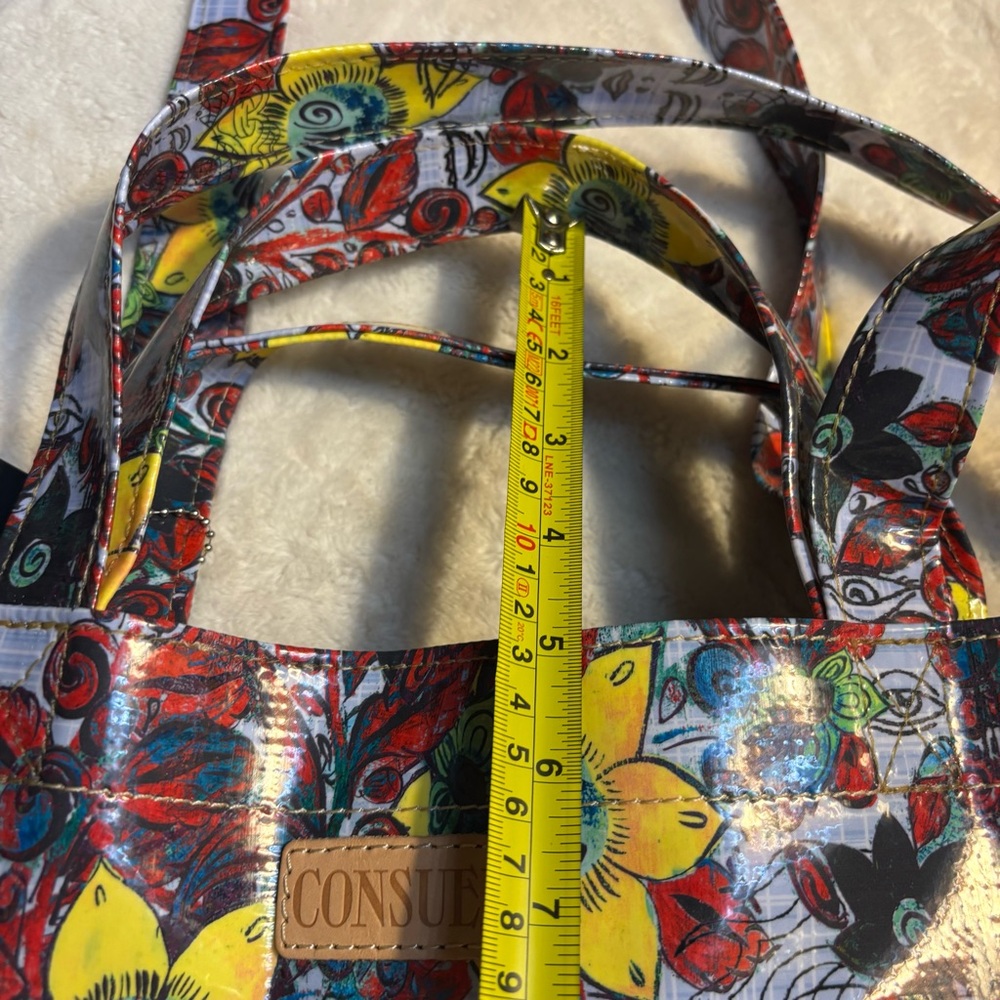 Sale! NEW Consuela Jumbo Tote Bag Sawyer Floral Sunflowers Yellow Red Blue NWT - Picture 15 of 16